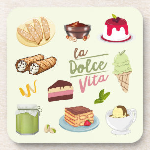 Dessous-de-verre Desserts Italiens Sucreries