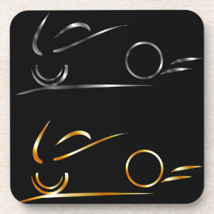 Dessous-de-verre Dessin abstrait de motocyclette