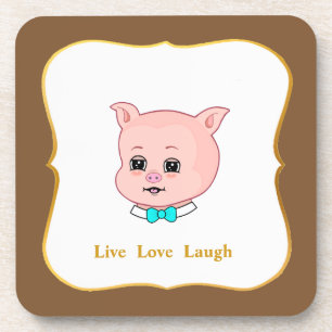 Dessous-de-verre Dessin animé de cochon mignon