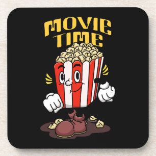 Dessous-de-verre Dessin animé de mascotte de pop-corn