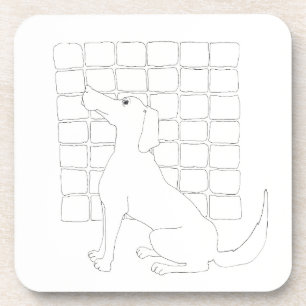 Dessous-de-verre Dessin original Chien chinois Année Anniversaire G