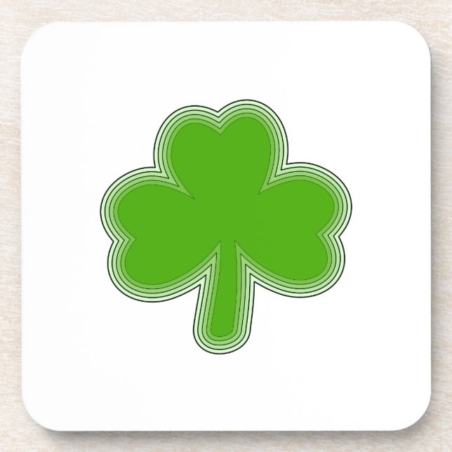 Dessous-de-verre Dessin Shamrock de Saint Patrick (Devant)