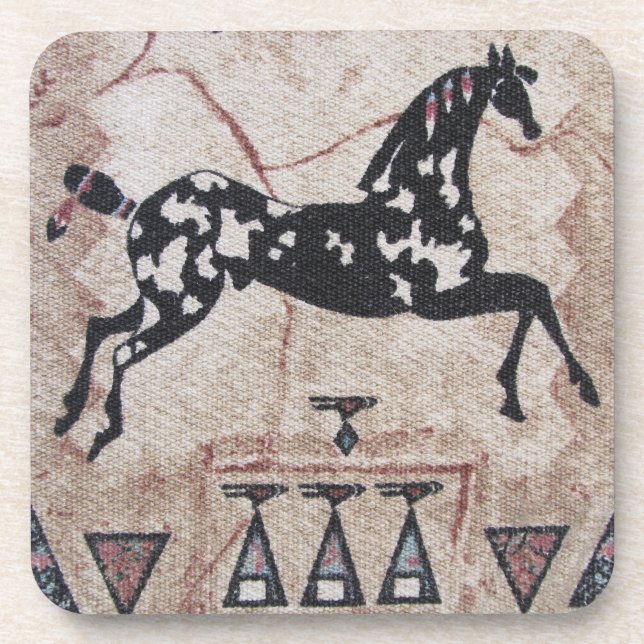 Dessous-de-verre Dessous de verre--Poney tissé (Devant)