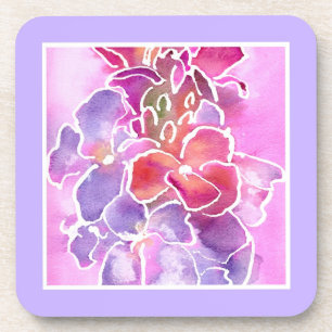 Dessous-de-verre Dessous de verre, Rose, Mauve, Fleurs murales bleu