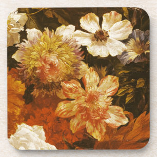 Dessous-de-verre Détail des fleurs (huile sur la toile)
