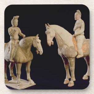Dessous-de-verre Deux cavaliers, Chinois, dynastie de Tang