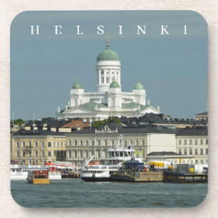 Dessous de verre d'Helsinki avec vue sur le port e