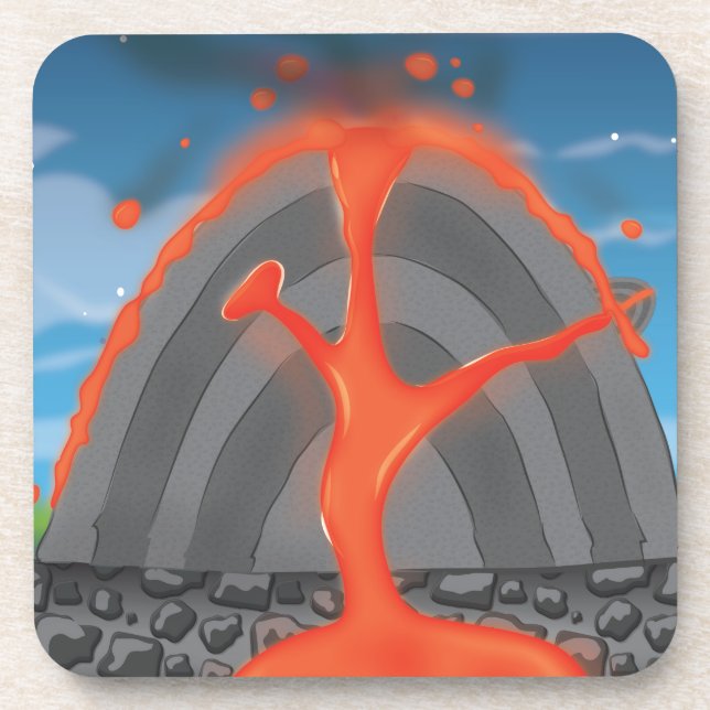 Dessous-de-verre Diagramme volcanique (Devant)