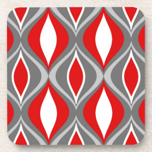 Dessous-de-verre Diamants modernes du milieu du siècle, gris / gris