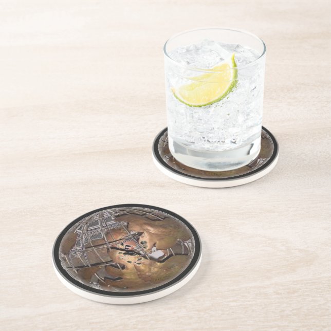 Dessous de verre didimensionnel en laiton (Côté)