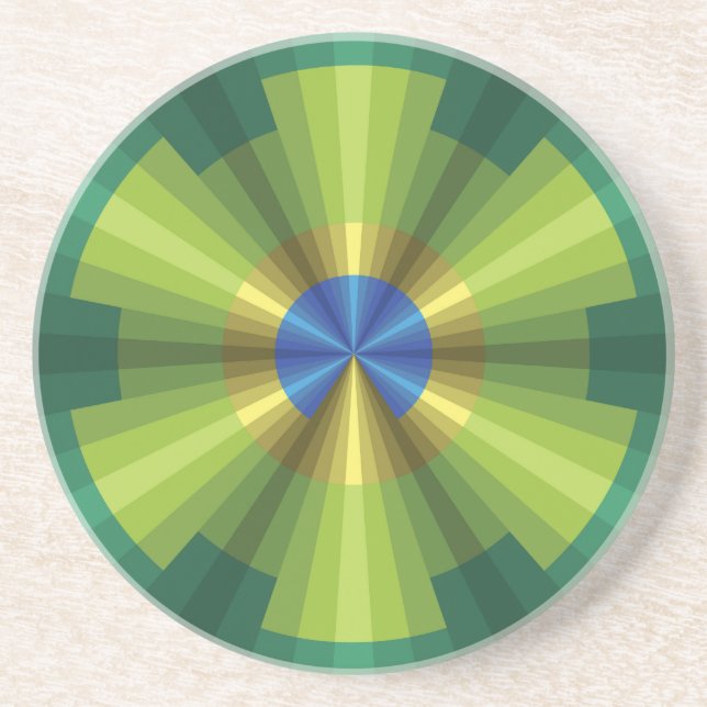 Dessous de verre d'illusion de paon (Devant)