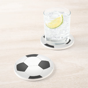 Dessous de verre d'illustration de football de bal