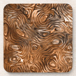 dessous de verre d'impression "cuivre" moulé