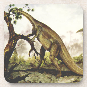 Dessous-de-verre Dinosaures Vintage, Plateosaurus Paissant sur des 