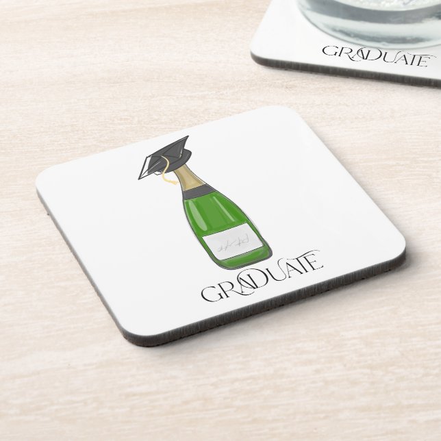 Dessous-de-verre Diplômé Casquette Champagne (Côté gauche)