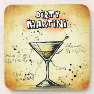 Dessous-de-verre Dirty Martini Bartender Drink Recette