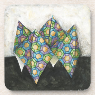 Dessous-de-verre Diseur de bonne aventure d'origami sur le papier