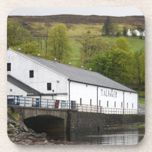 Dessous-de-verre distillerie de whisky Talisker sur Skye, Écosse