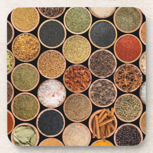 Dessous-de-verre Diverses épices et ingrédients alimentaires