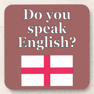 Dessous-de-verre "Do you speak English ?" en anglais. Flag