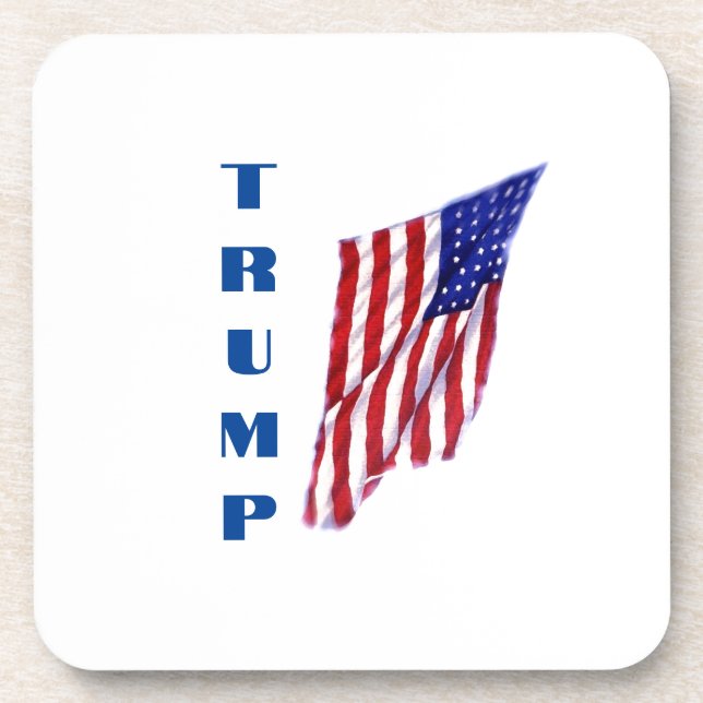 Dessous-de-verre Donald Trump American Flag Pop Art (Devant)