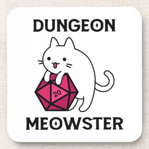 Dessous-de-verre Donjon Meowster Chat Drôle