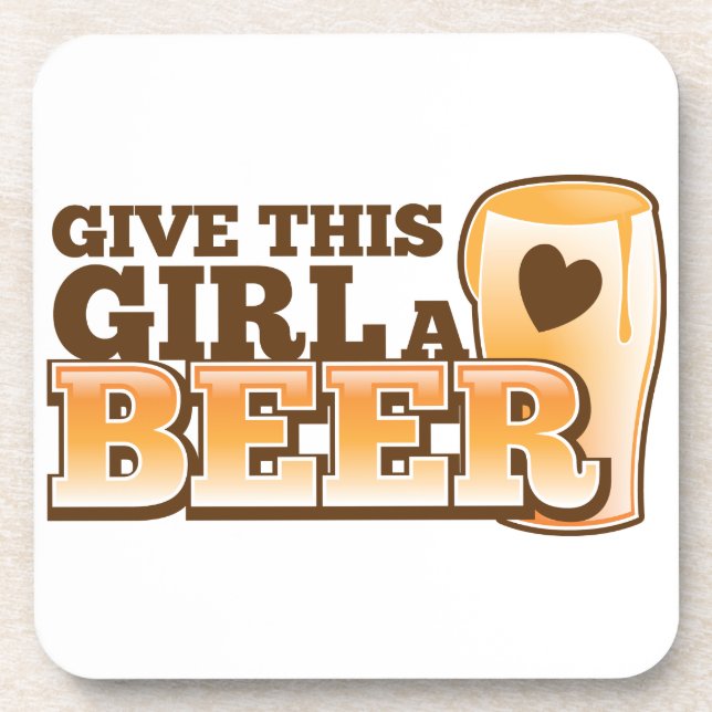 Dessous-de-verre Donnez à cette fille un ND de bière (Devant)
