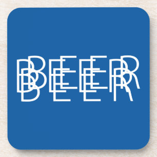 Dessous-de-verre Double vision de BIÈRE - bleu et blanc