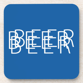 Dessous-de-verre Double vision de BIÈRE - bleu et blanc