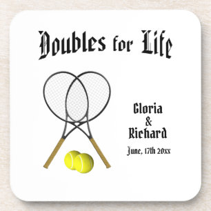Dessous-de-verre Doubles pour Mariage de Life Tennis