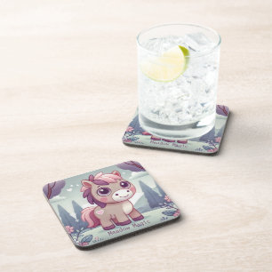 Dessous-de-verre Doux rose violet rose dans une prairie rêveuse