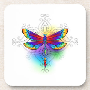 Dessous-de-verre Dragonfly en arc-en-ciel