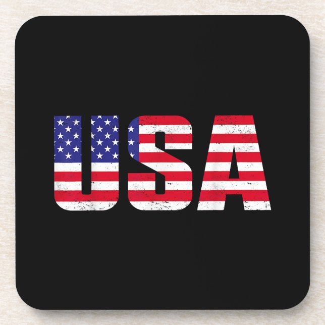 Dessous-de-verre Drapeau Américain Patriotique Pour Hommes Femmes E (Devant)