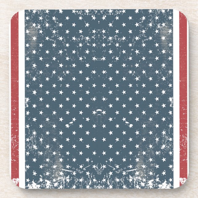 Dessous-de-verre drapeau américain vertical (Devant)