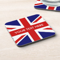 Drapeau britannique Union Jack carré dessous de ve