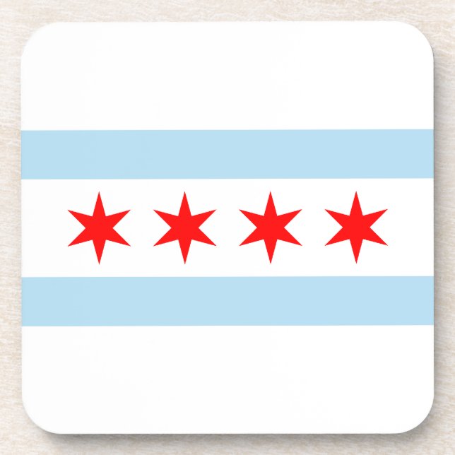 Dessous-de-verre Drapeau de Chicago (Devant)