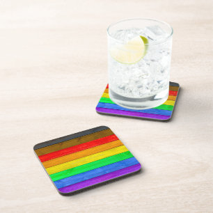 Dessous-de-verre Drapeau de fierté gay inclusif SlipperyJoe's en bo