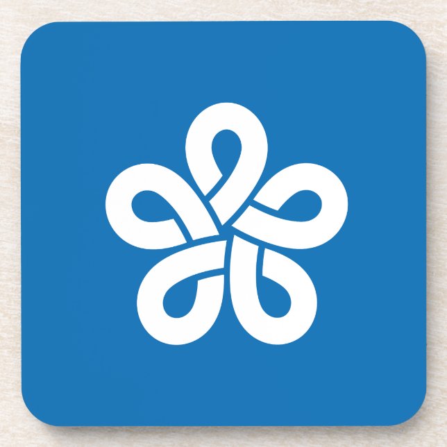 Dessous-de-verre Drapeau de la préfecture de Fukuoka, Japon (Devant)