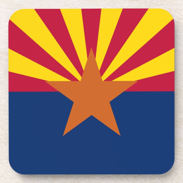 Dessous-de-verre Drapeau de l'Arizona, Américain L'État du cuivre (Devant)