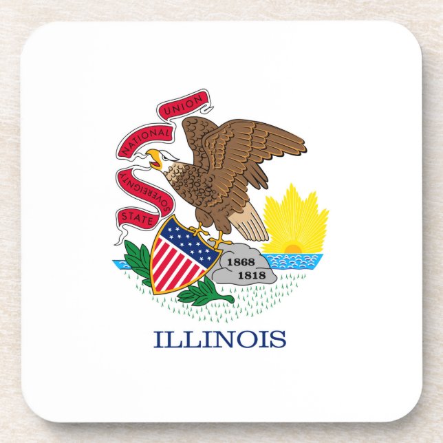 Dessous-de-verre Drapeau de l'Illinois (Devant)