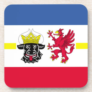 Dessous-de-verre Drapeau de Mecklembourg-Poméranie-Occidentale Coas