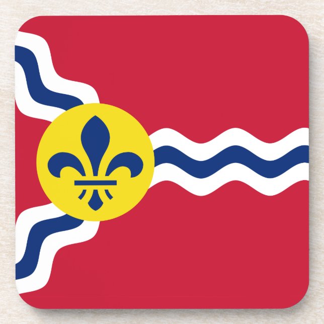 Dessous-de-verre Drapeau de Saint-Louis, Missouri Beverage Coaster (Devant)