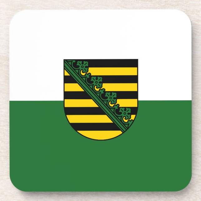 Dessous-de-verre Drapeau de Saxe Beverage Coaster (Devant)