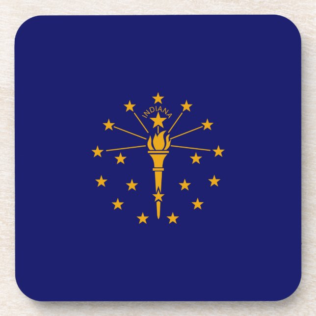 Dessous-de-verre Drapeau d'état Indiana (Devant)
