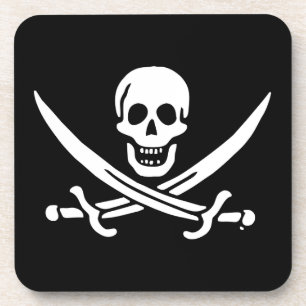 Dessous-de-verre Drapeau Jolly roger de pirate