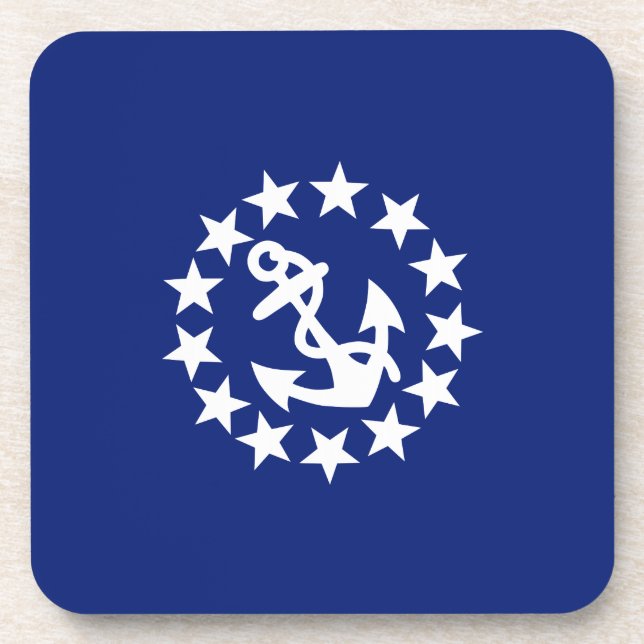 Dessous-de-verre Drapeau nautique américain à l'ancre et aux étoile (Devant)