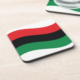Dessous-de-verre Drapeau rouge, noir et vert