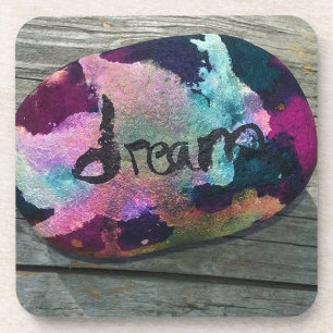 Dessous-de-verre Dream Rock J'ai peint avec de l'alcool et de l'enc
