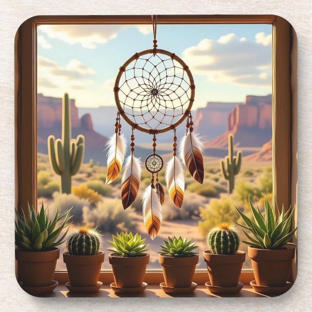 Dessous-de-verre Dreamcatcher, Desert Canyons, Cacti   (Devant)
