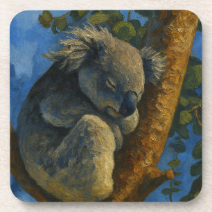 Dessous-de-verre Dreaming in the Eucalyptus - Sleeping Koala Art